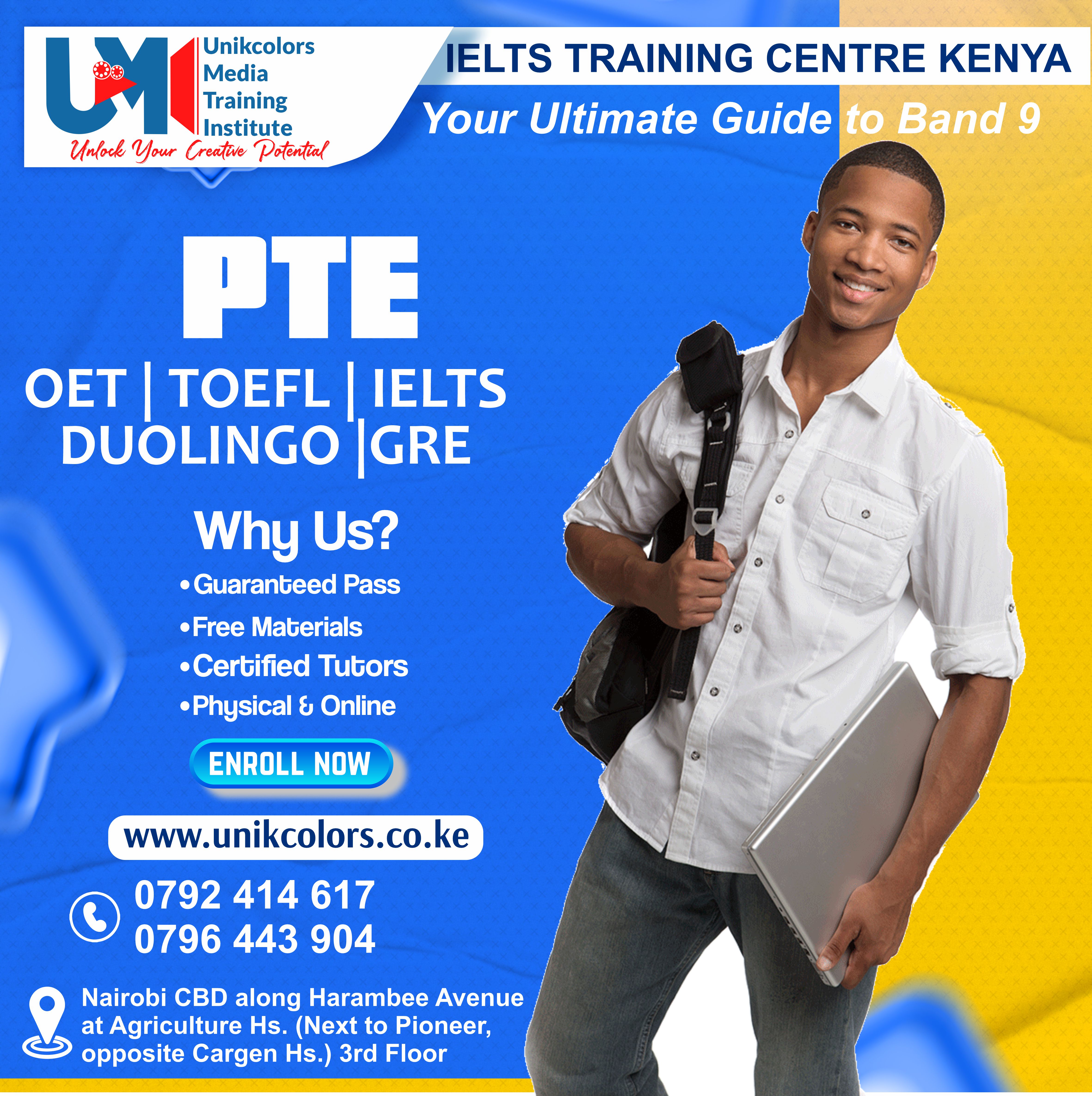 IELTS TRAINING CENTRE KENYA - IELTS PREPARATION | OET | TOEFL | PTE | GRE | DUOLINGO